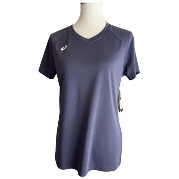 Asics Womens Circuit 8 Short Sleeve Athletic Jersey Shirt Top - Picture 10 of 15
